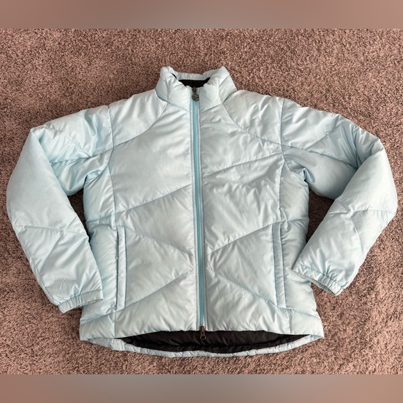 Columbia Woman’s Titanium 550 Down Puffer Winter Coat Size Large Ice Blue - Picture 2 of 7